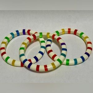 Retro Rainbow Bangles (3)